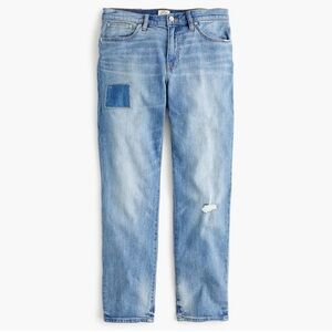 J.CREW Patched & Distressed Slim Broken In Boyfriend Jeans 27